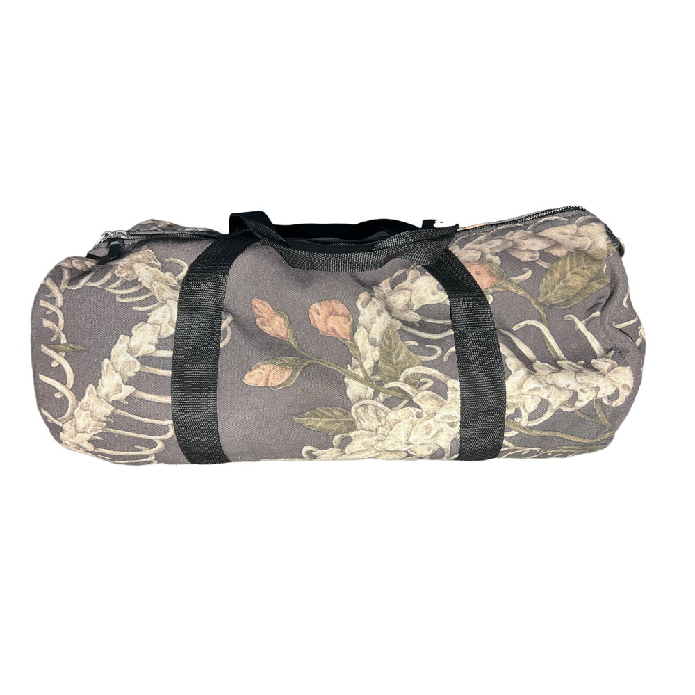 Society6 Duffle Lifestyle Gym  Shoulder Travel Bag Skeleton Medium 20" x 10.5"